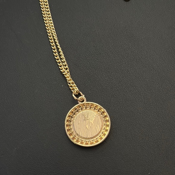 Louis Vuitton Gold and Black pendant with unbranded chain- - Picture 3 of 4